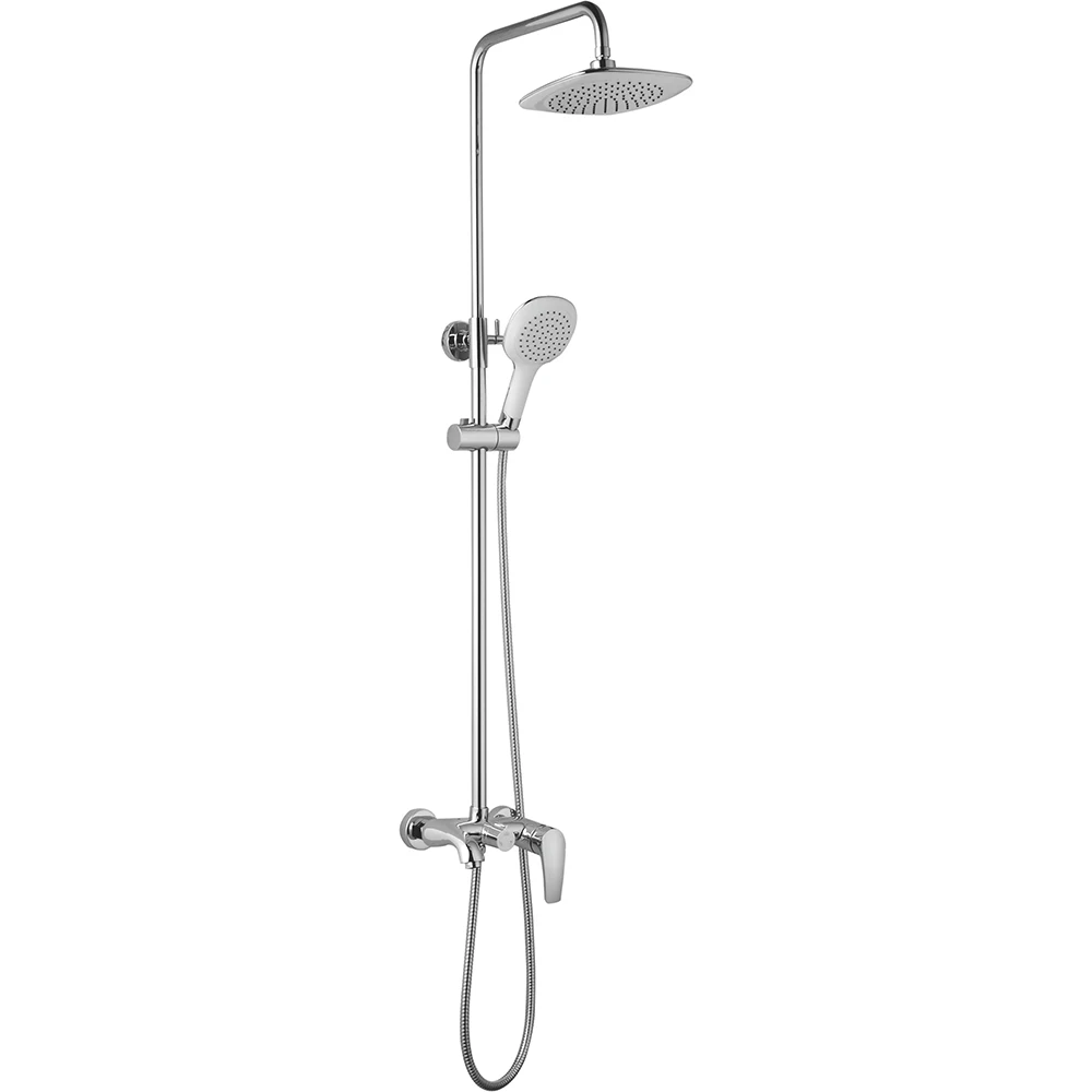 (OB7059B-38)BOOU wall mounted concealed 3 function brass bathroom rain shower set