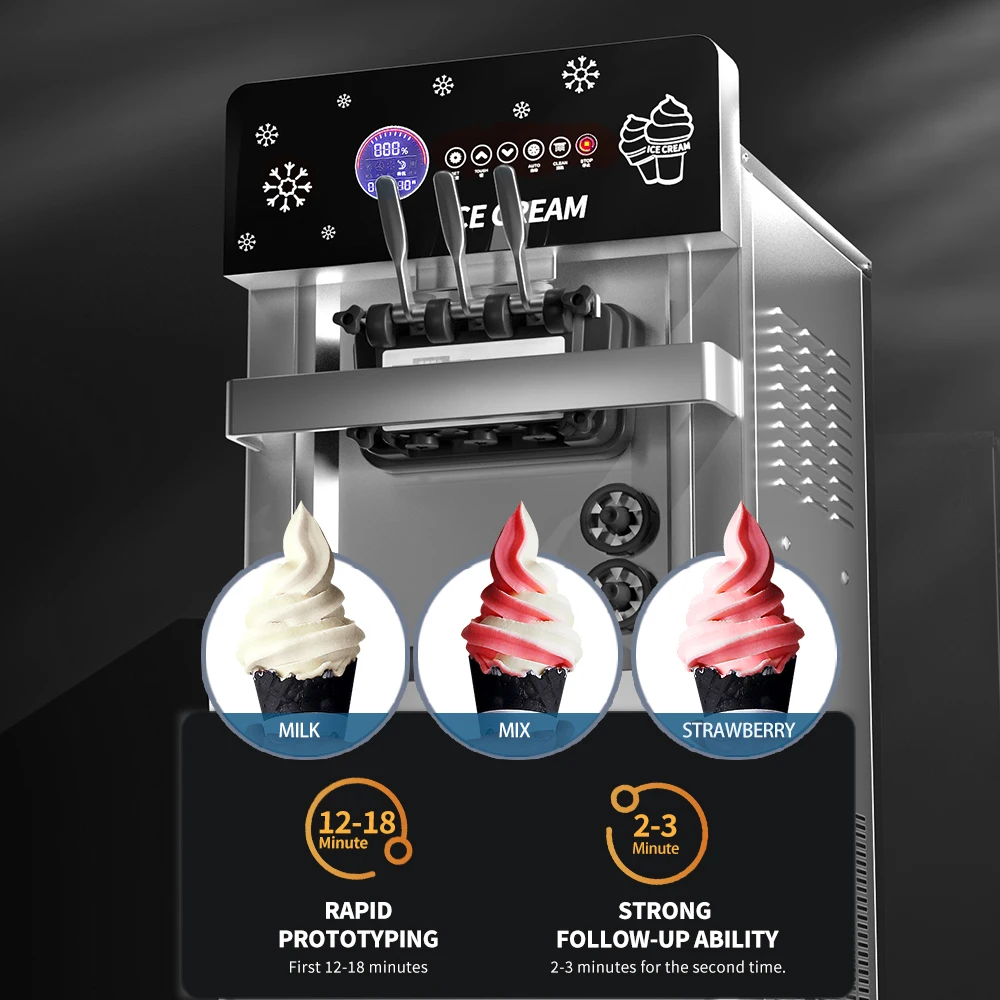 wholesale Commerclal  industrial soft serve Ice Cream and icy Machine  for small business ice cream maker