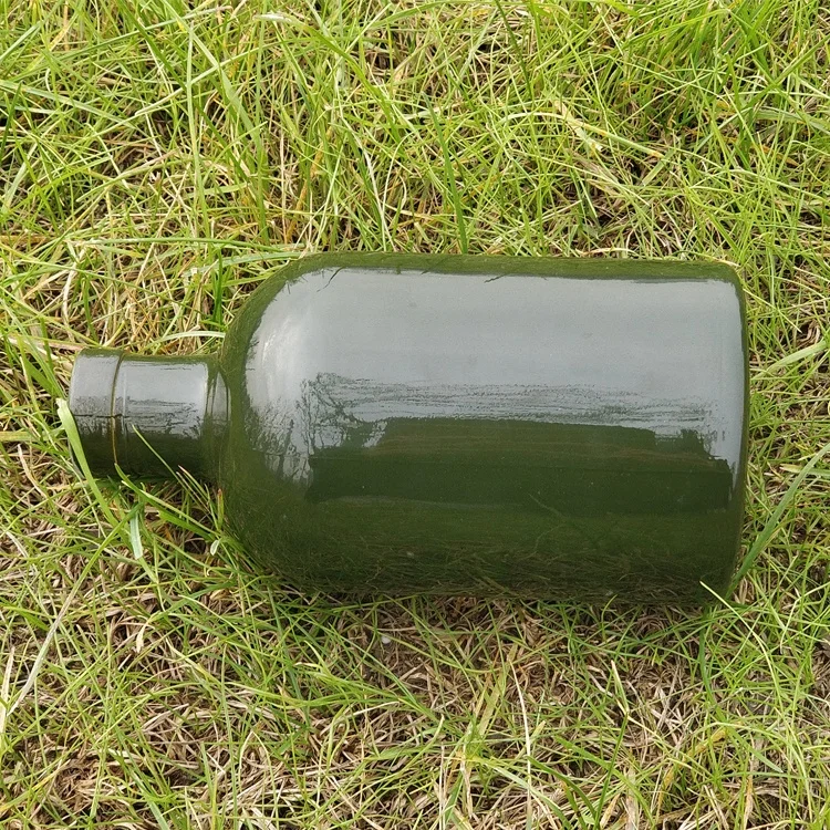 RSG ликер Бутылка круглая форма армейский зеленый покрытием 50cl Текила бутылка 700 мл Джин цветные стеклянные бутылки