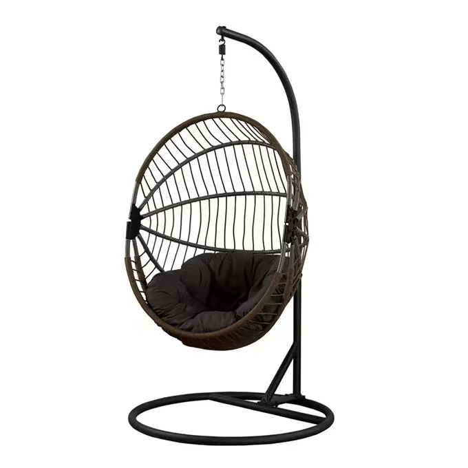 Modern Style Recliner Rattan Chair Egg Chair for Outdoor Living Room Furniture Cocoon-shaped Hammock Chair