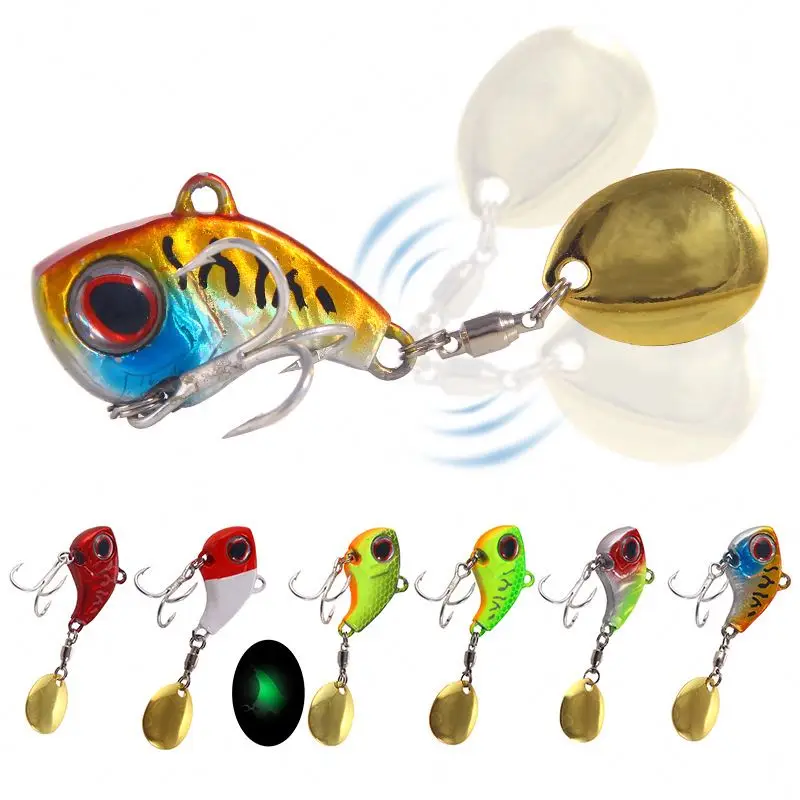 1Pcs Rotating Metal VIB Bait Spinner Spoon Fishing Lures 9g 13g 16g 22g Jigs Trout Winter Fishing Hard Tackle Pesca