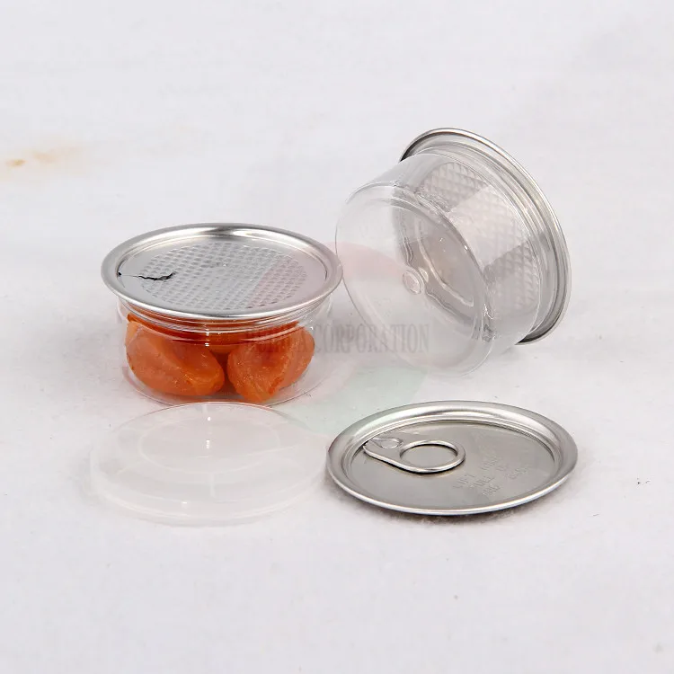 Food Grade Small Cany Jar 100ml PET Easy Open Jar for Spices Sauces Products