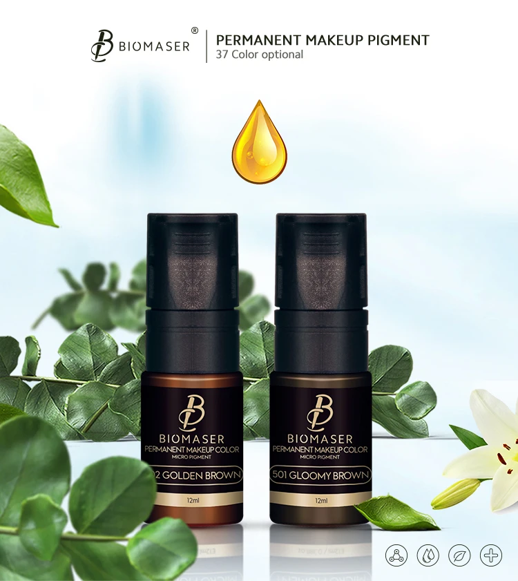 Biomaser Recruit Agent In Chile Cold Color eyebrow cosmetic eyebrow tattoo pigment organic microblading pigment permanent makeup