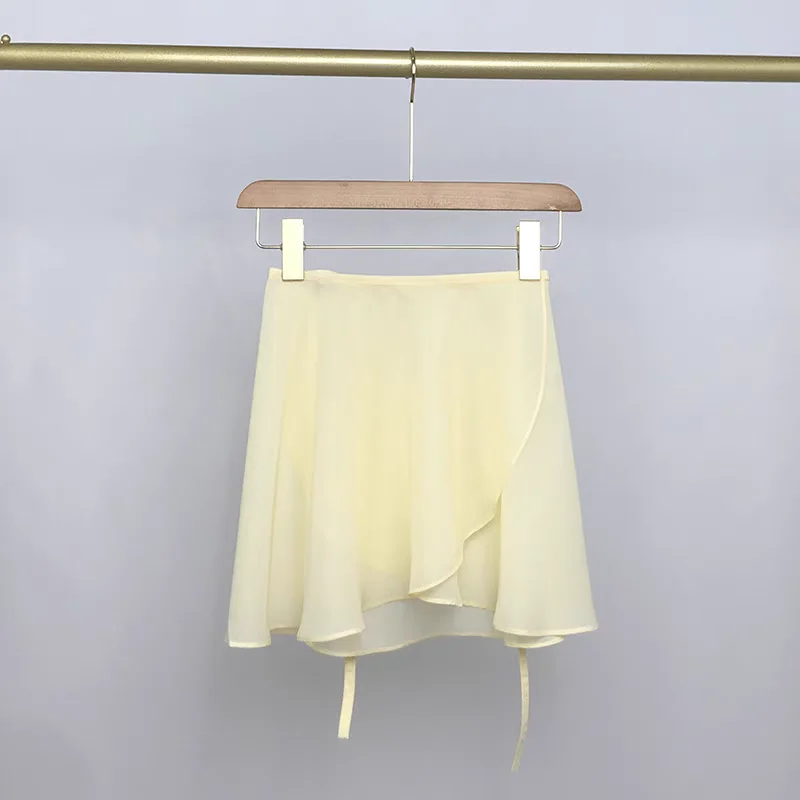 2024 Wholesales good quality new coming solid colors dance wear chiffon ballet wrap skirts