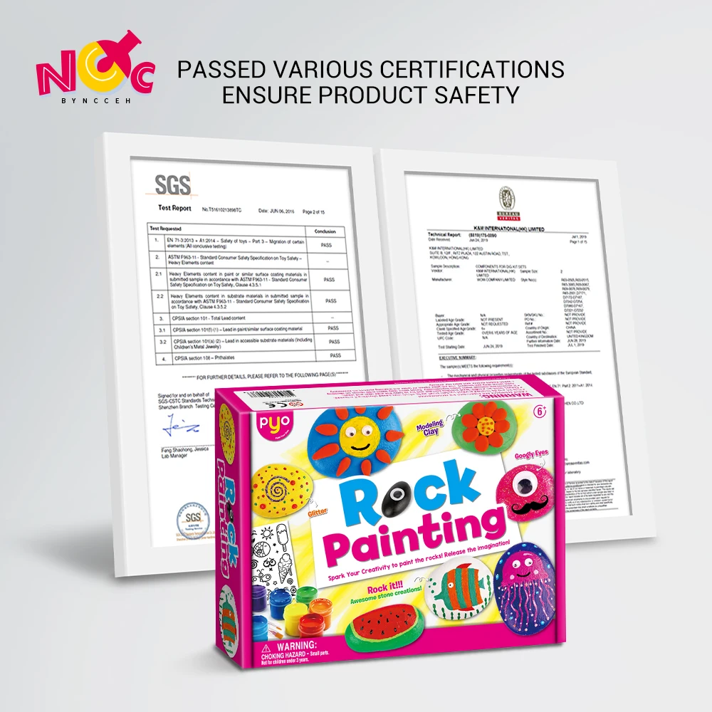 Stone Rock Colour Painting Arts and Craft Kit Children Toys Boys Activity Kit Outdoor Education Game Kid 2021