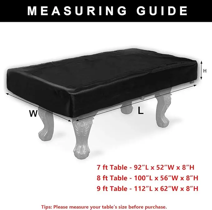 Outdoor Billiard Table Dust Cover Waterproof Sunproof Snooker Table Cover