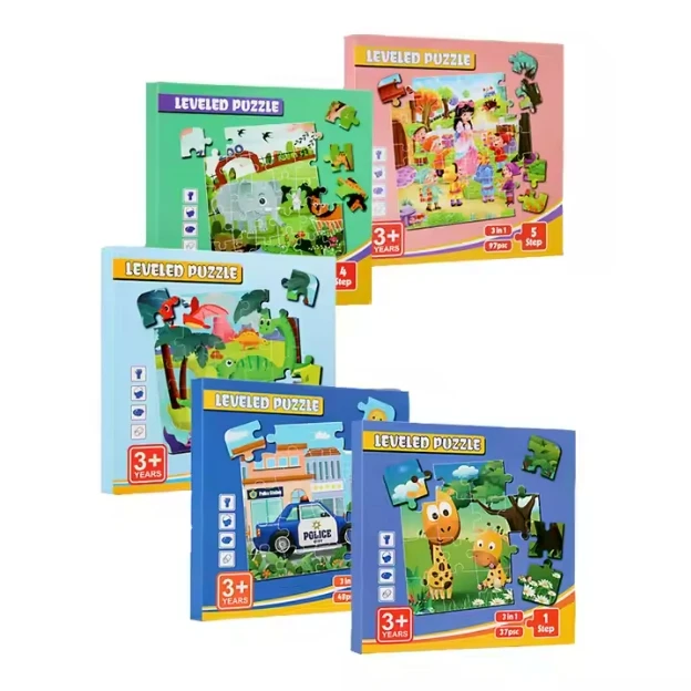 Wholesale Wooden Magnetic Jigsaw Puzzles Book Toys Early Education Learning Preschool Toy for Baby Kids