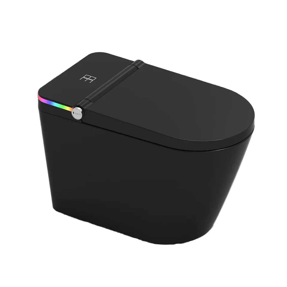 CUPC ETL Black Water Temperature Pressure Adjustable Nozzle Self-cleaning Intelligent Smart Toilet