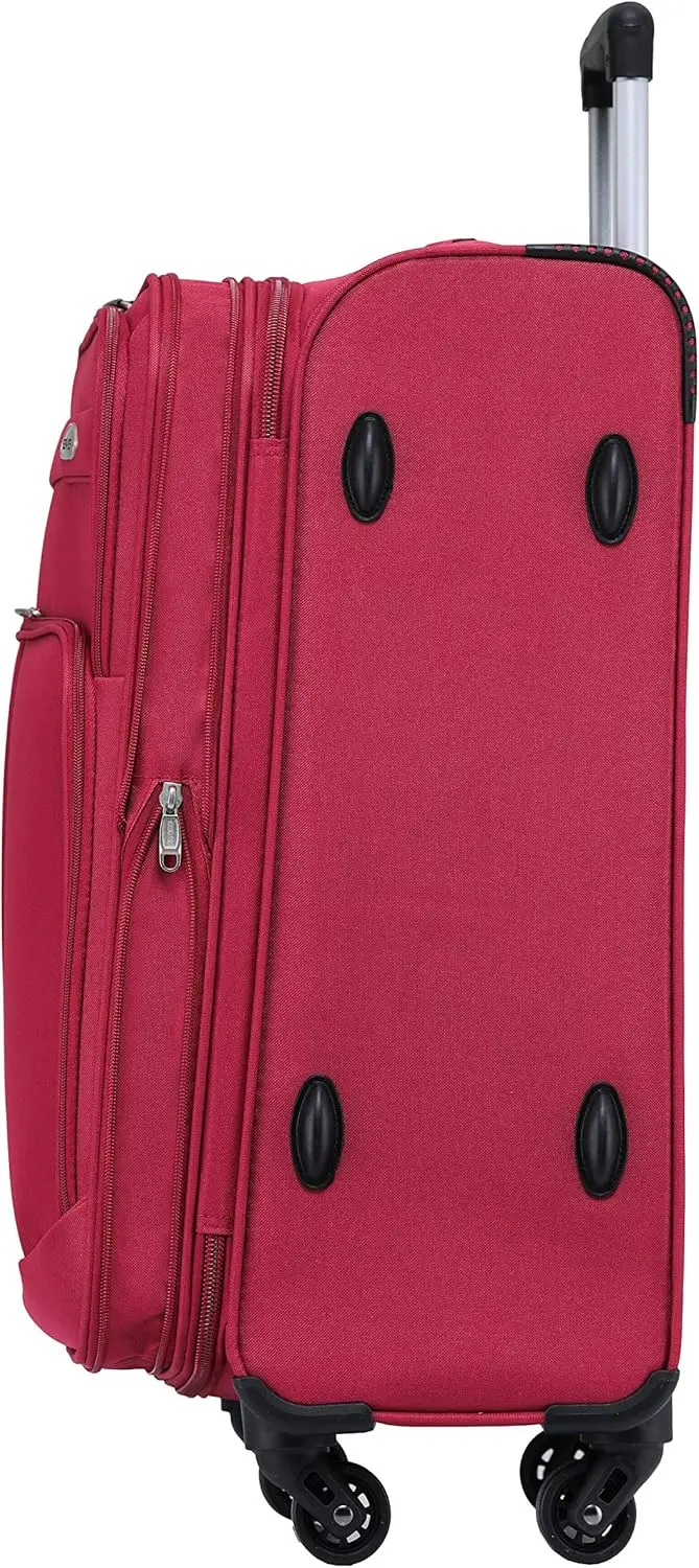 Polyester Softsided Cabin Stylish Luggage Speed_Wheel Trolley with 4 Wheels|Blue travel Trolley luggage Bag