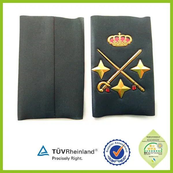 Custom Military Pilot Security Captain Rank Epaulettes Badge from China Factory Jiamei Magnetic 3D LED Flashing Nickel-free