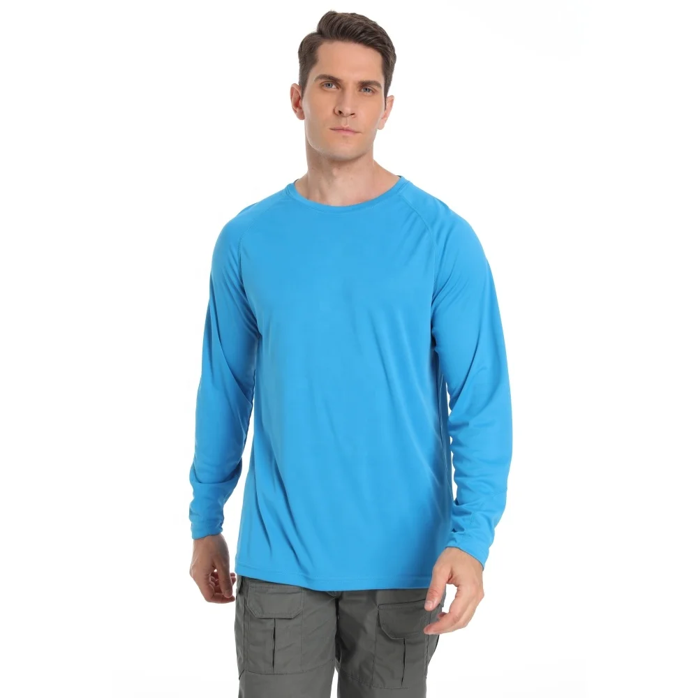 UV Sun Protection UPF 50 Quick Dry Polyester Long Sleeve Fishing Shirt Waterproof Sportswear for Adults XXL Size