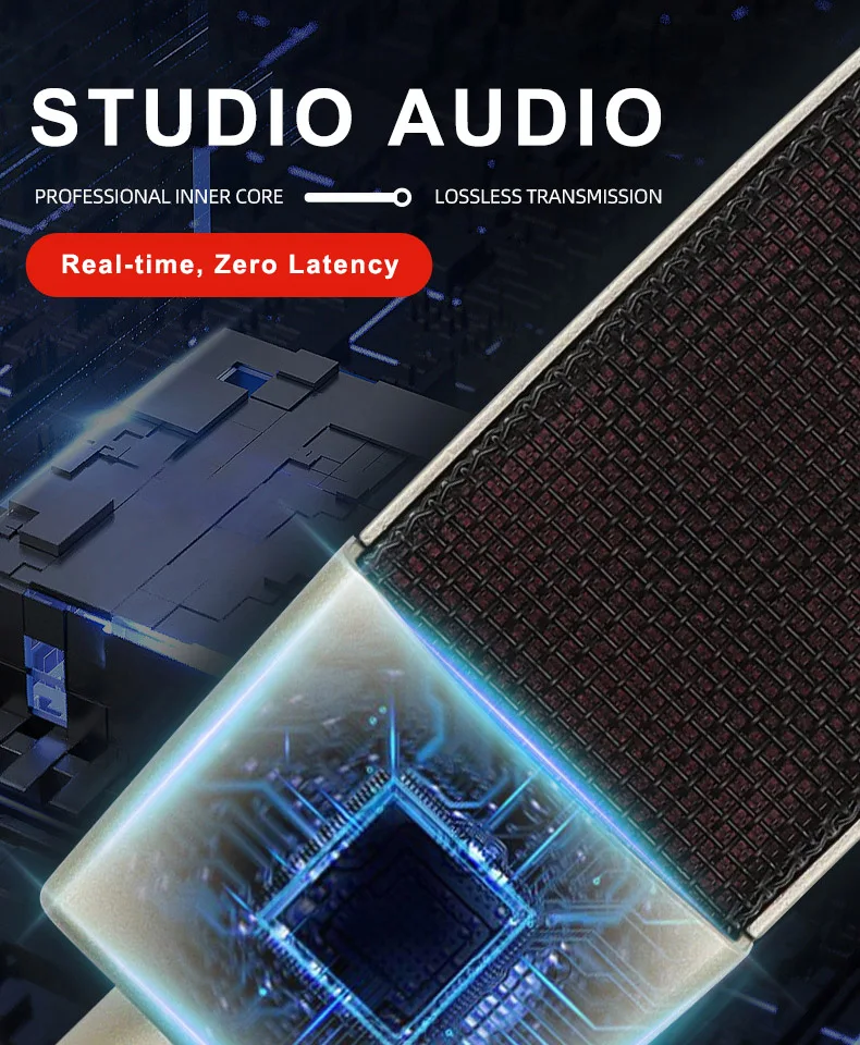 Professional Studio Recording Condenser Microphone with Cardioid Large Diaphragm Shock Mount for Broadcasting Live Stream Online