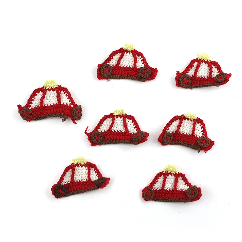 2024 Custom cute Cartoon tree crochet fabric iron on patches  for kids clothing DIY accessories