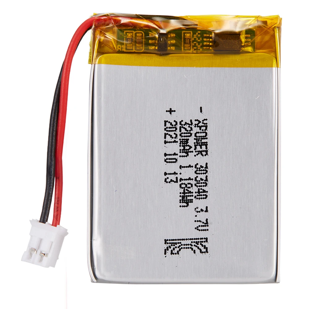 Small Thin Wearable Camera Pen Battery 3.7v 320mah Rechargeable Lithium Polymer Battery