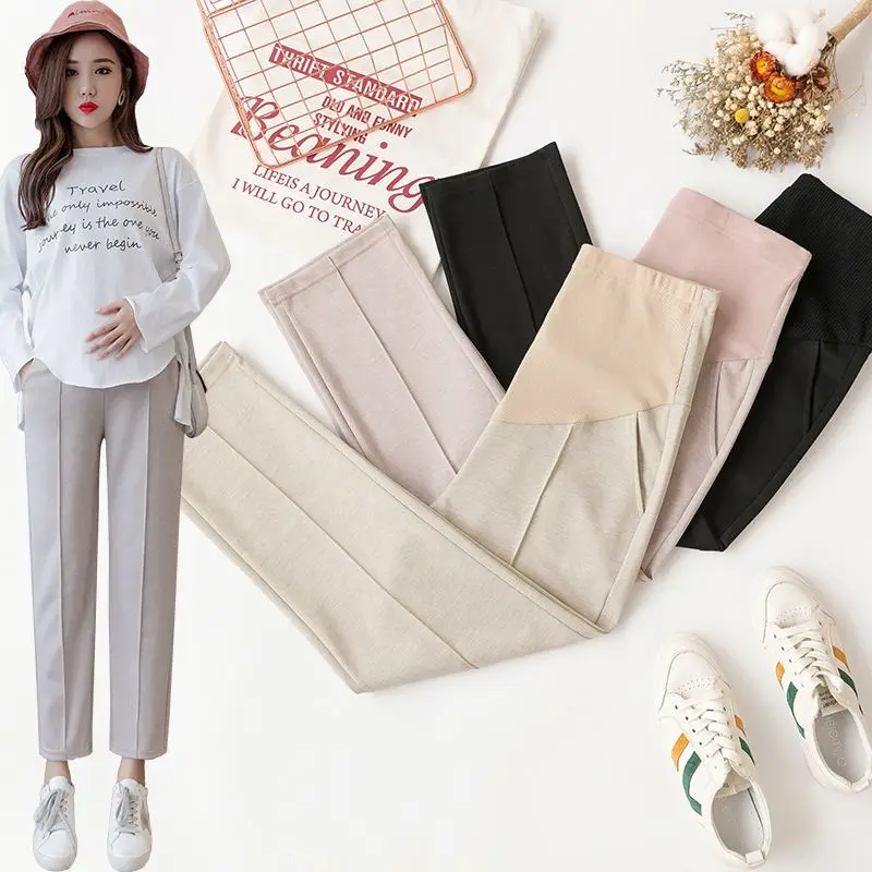 
2021 New style Maternity Clothes Solid Color Trousers For Pregnant Women Pants 