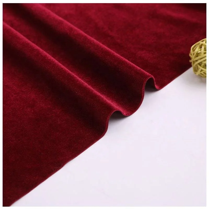 Warp 95 polyester 5 spandex flannelette polyester elastic pleuche korea velvet fabric
