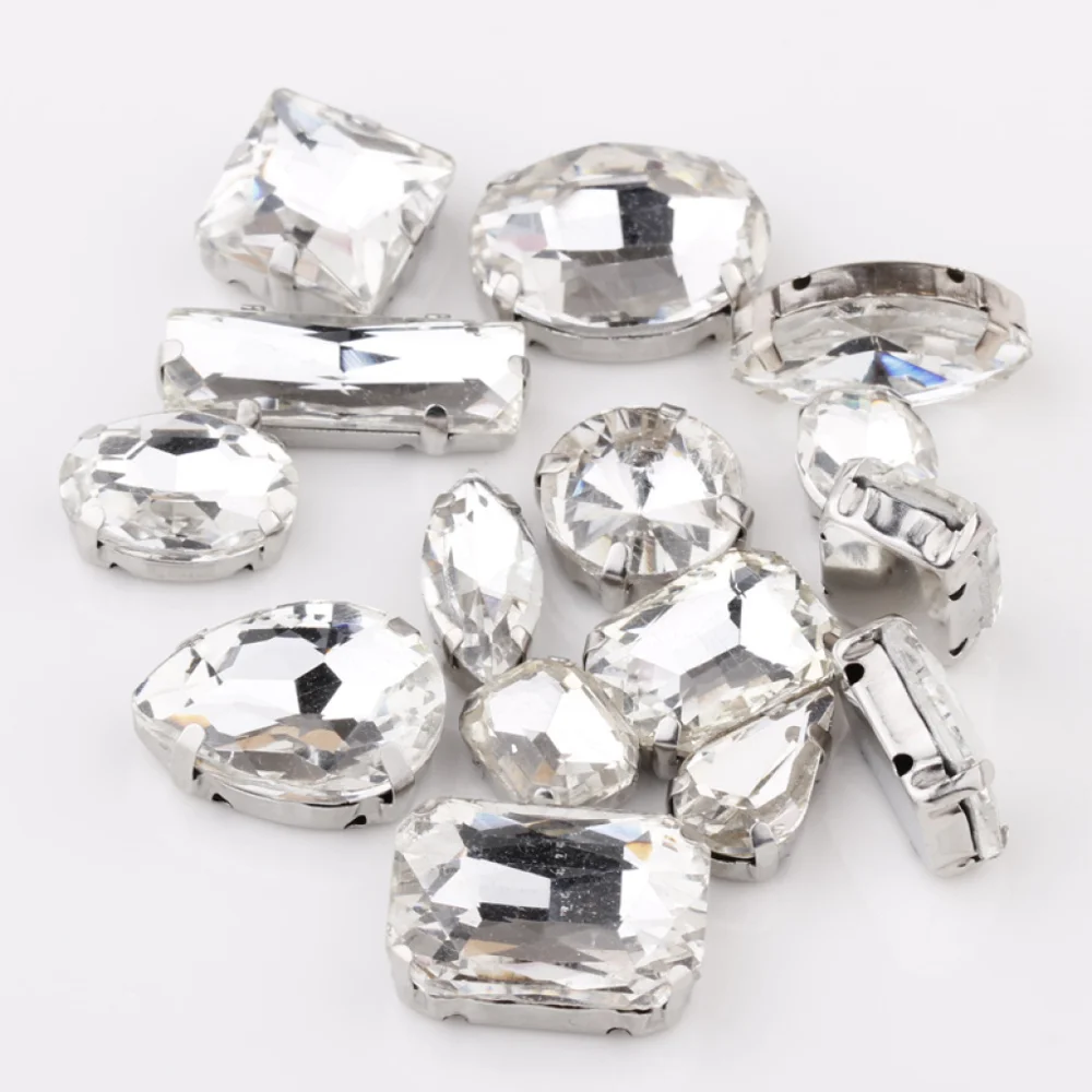 Seed Beads Shapes Supplies Fancy Sew on Crystal Beads Glass for Jewelry Making Tear Drop 28mm Transfer Rhinestones for Clothes