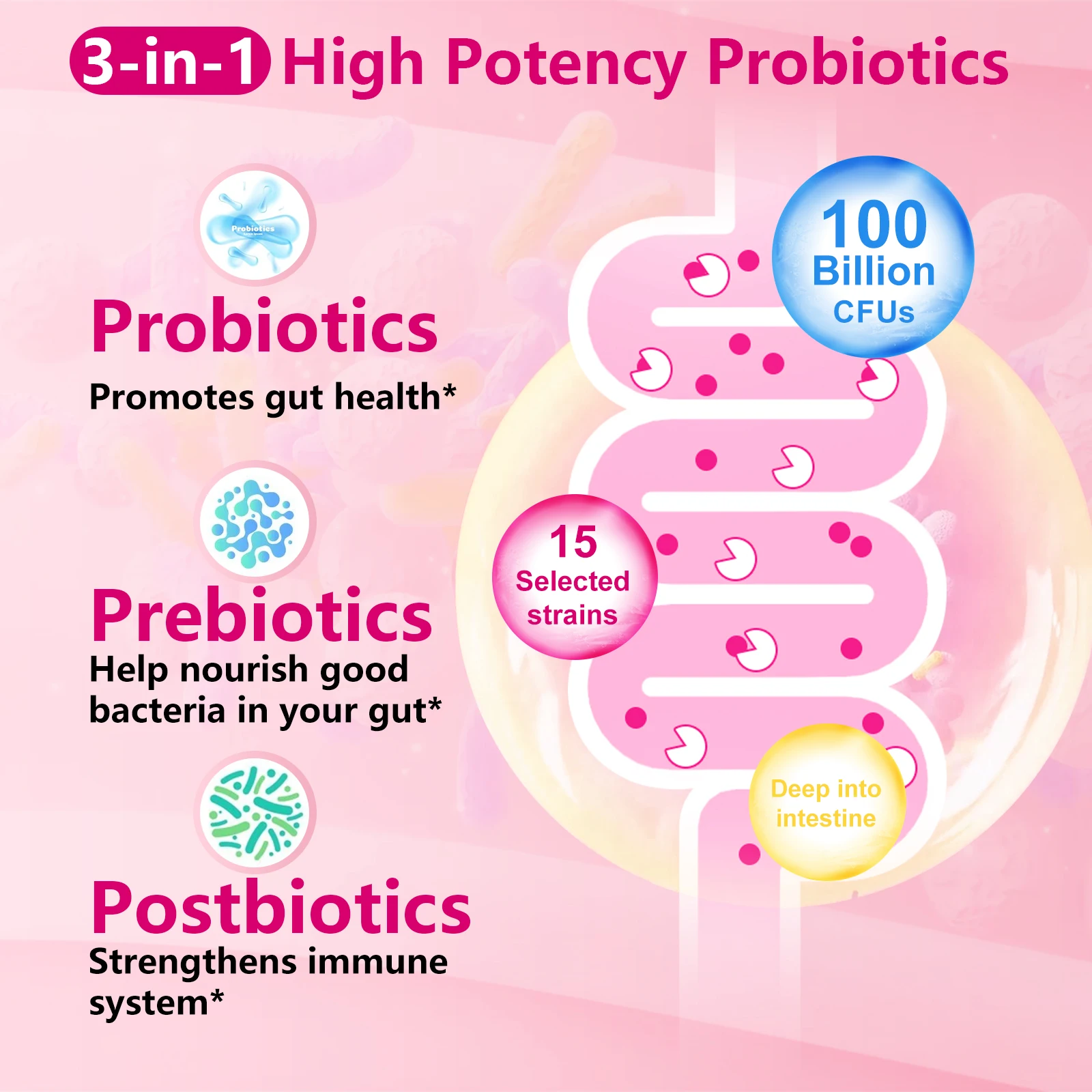 Private Label Natural Supplement Probiotic for Woman in Capsules Supplements with Probiotic