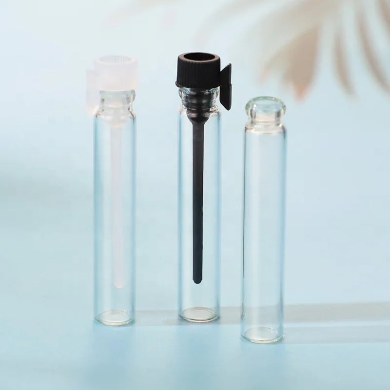 
Custom 1ml Small Vial Glass Transparent Glass Vials With Inner Plug 