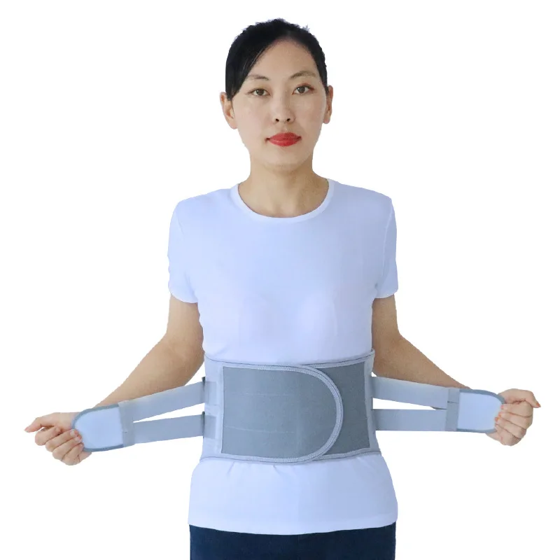Private Label Removable Bone Gray Lumbar Decompression Lower Back Straightener Brace Waist Belt Support