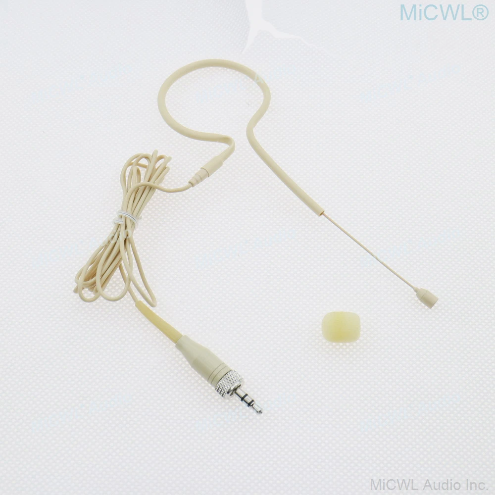 AVX20 CreamColor Single Ear Hook Headset Microphone For AVX G2 G3 G4 XS EW Evolution Digital 6000 9000 Wireless Mic System