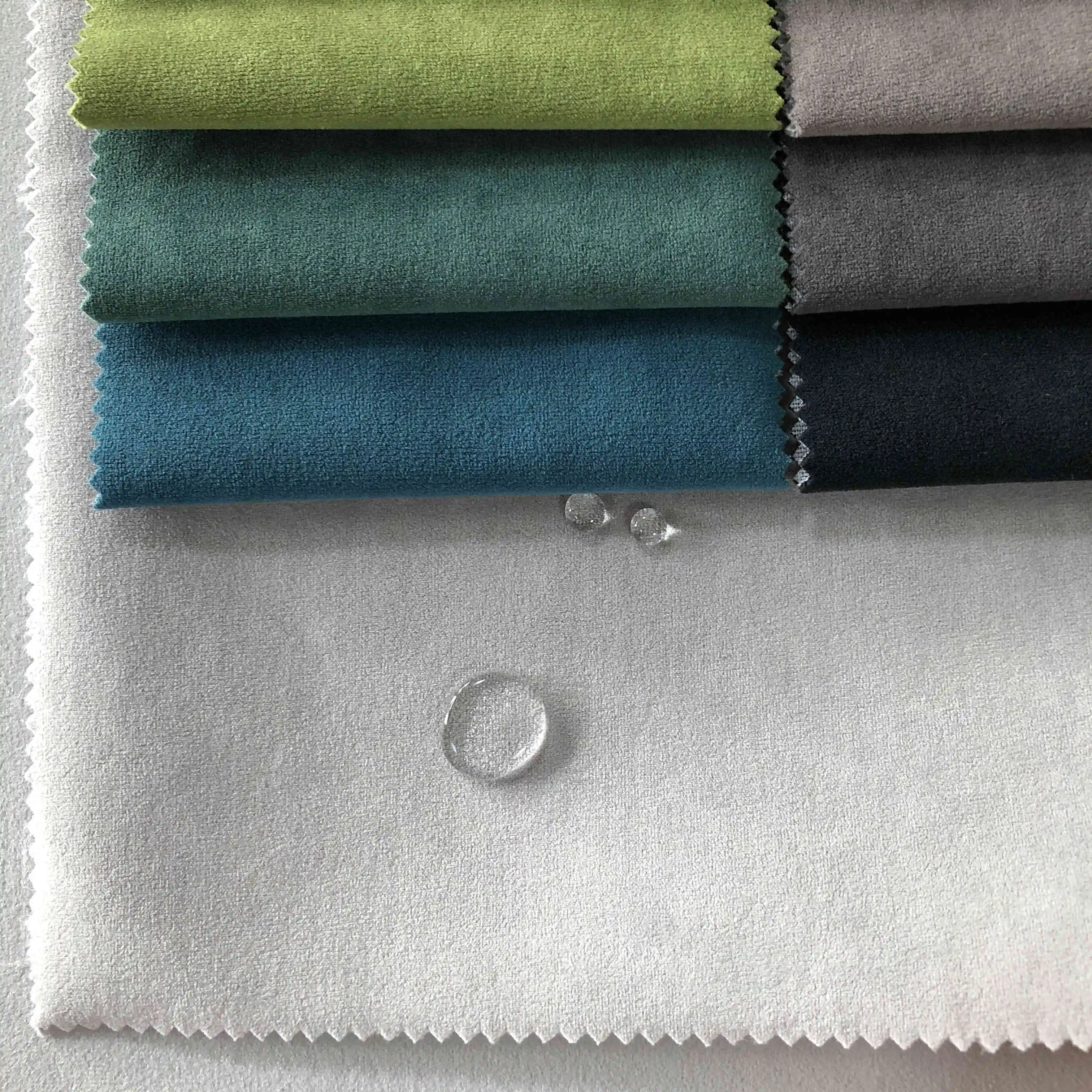 Plain velvet hot sell sofa upholstery fabric with cheaper price waterproof velvet fabric no shining