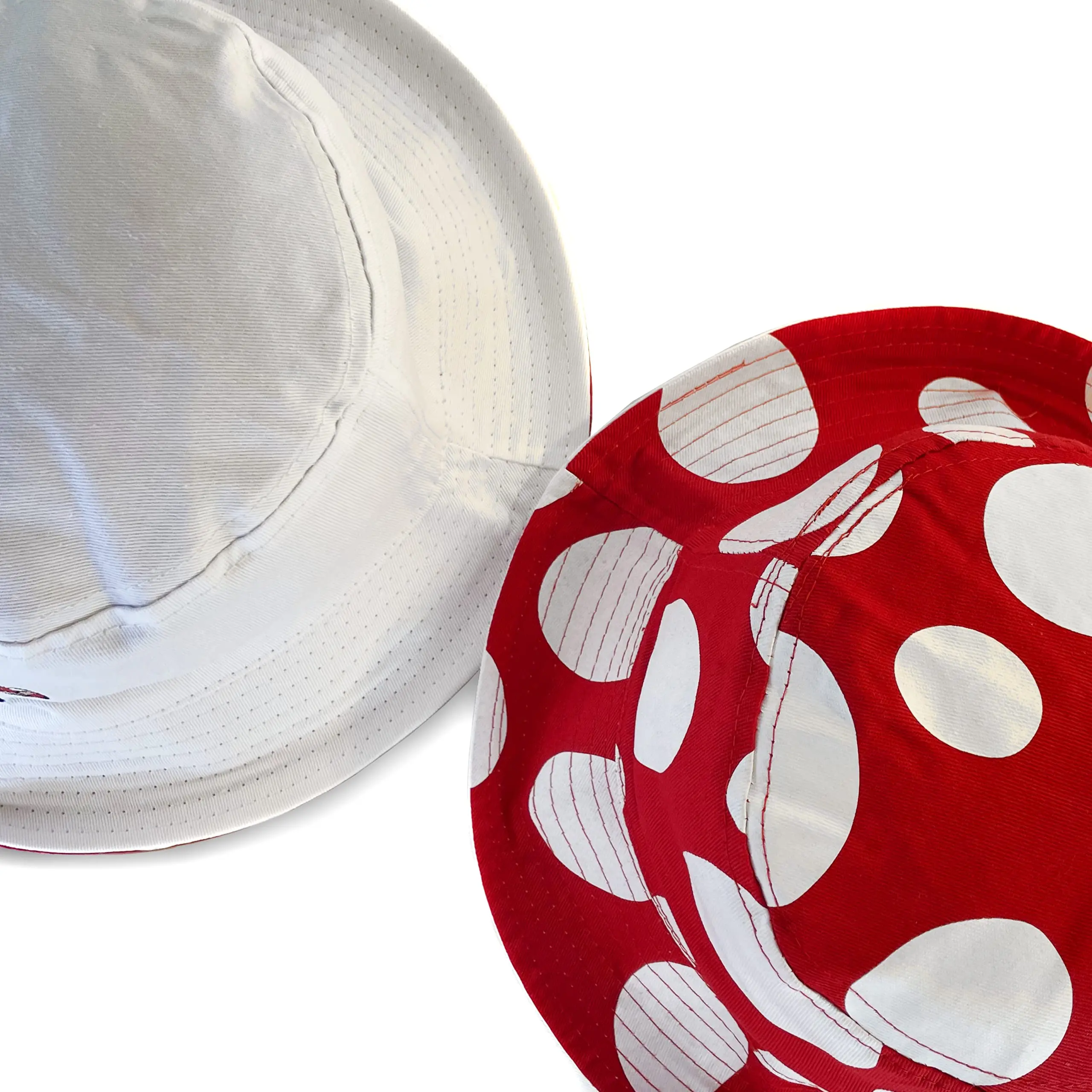 Unisex Print Double-Side-Wear Reversible Outdoor Hot Fun Summer Beach mushroom bucket hat