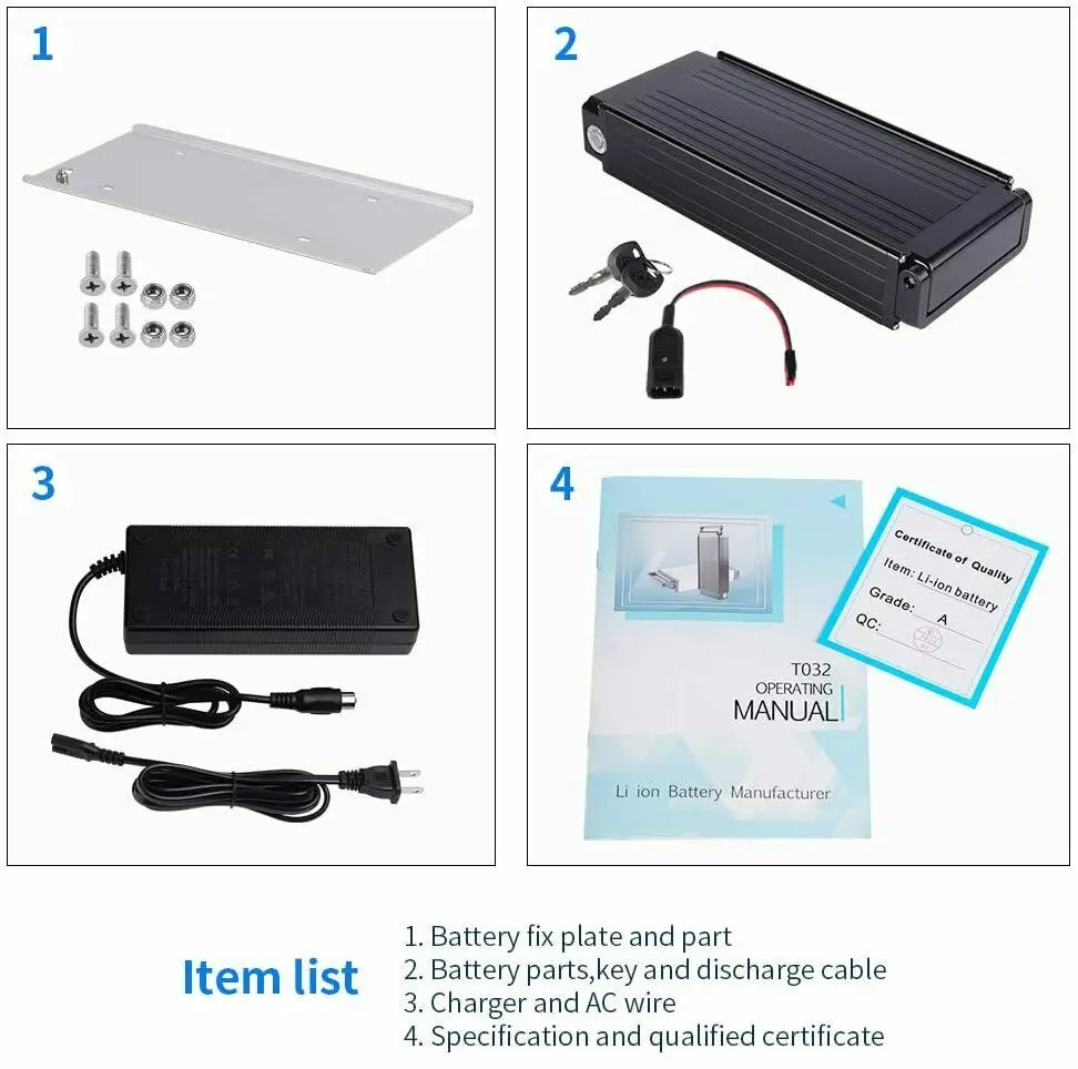 48V 18Ah Rear Rack Ebike Battery 18650 E-bike akku Lithium Ion 48 Volt Electric Bicycle e bike Battery