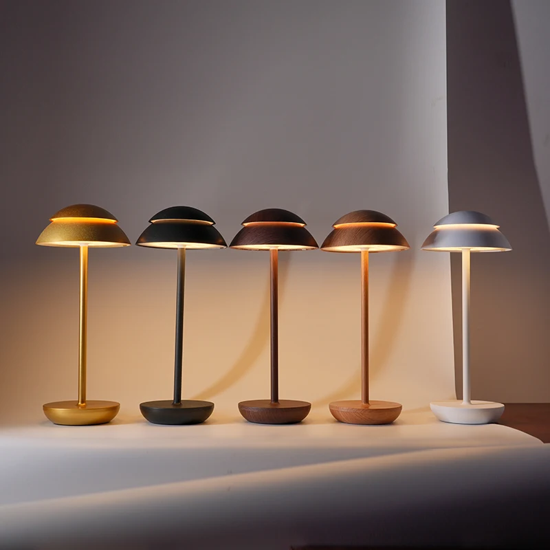 Led Night Light Touch Switch Dimmable Led Desk Lamp Bedroom Restaurant Cordless mushroom Table Lamps