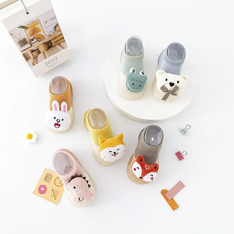 Spring And Summer Indoor Non-Slip Soft-Soled Floor Socks Baby Cartoon Boat Socks Toddler Shoes