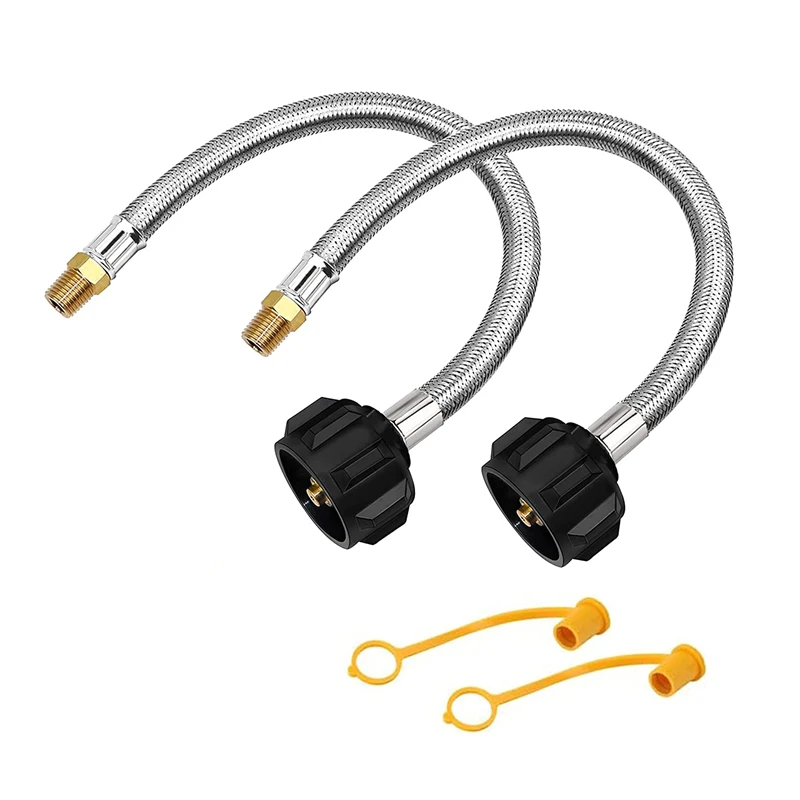2 шт 1/4 NPT RV Пропан Шланг 12 дюймовые рыболовные плоскогубцы из нержавеющей стали плетеный пропан бак Соединительный разъем для стандартных двухступенчатый регулятор