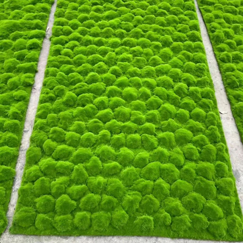 High Quality Artificial Moss Wall Panel Fake Stone Moss Wall Art Faux Moss Grass Carpet Green Plant For Home Decor