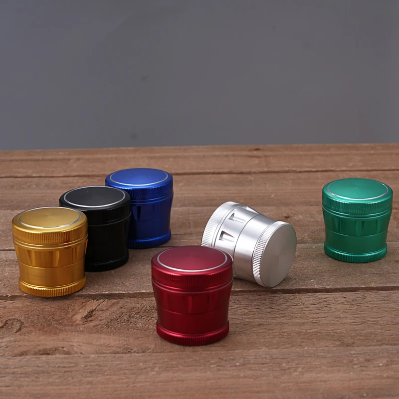 Smoking Accessories High Quality Manual Metal Herb Grinder Four Layer Drum Shape Aluminum Alloy Tobacco Grinder