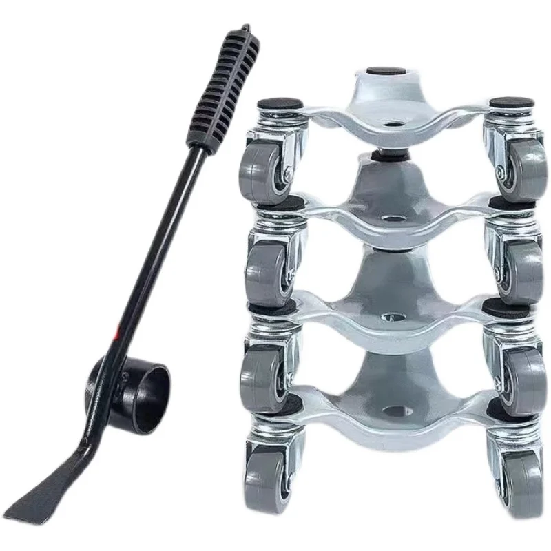Heavyweight Universal Pulley Tools Versatile Wheel Shifter for Moving Refrigerators Cars Beds-Artifact Refrigerator Carrying Bed