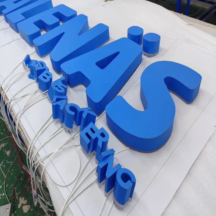 Custom Logo Sign Outdoor 3d Letter led 12v Front And Back Lit Channel Letters Convenience Store Sign enseigne lumineuse logo