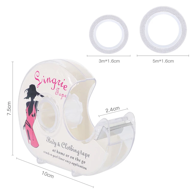 Wholesale Customize package Double Sided Clear Adhesive Clothing Tape Invisible Skin Dress Bra Lingerie Tape