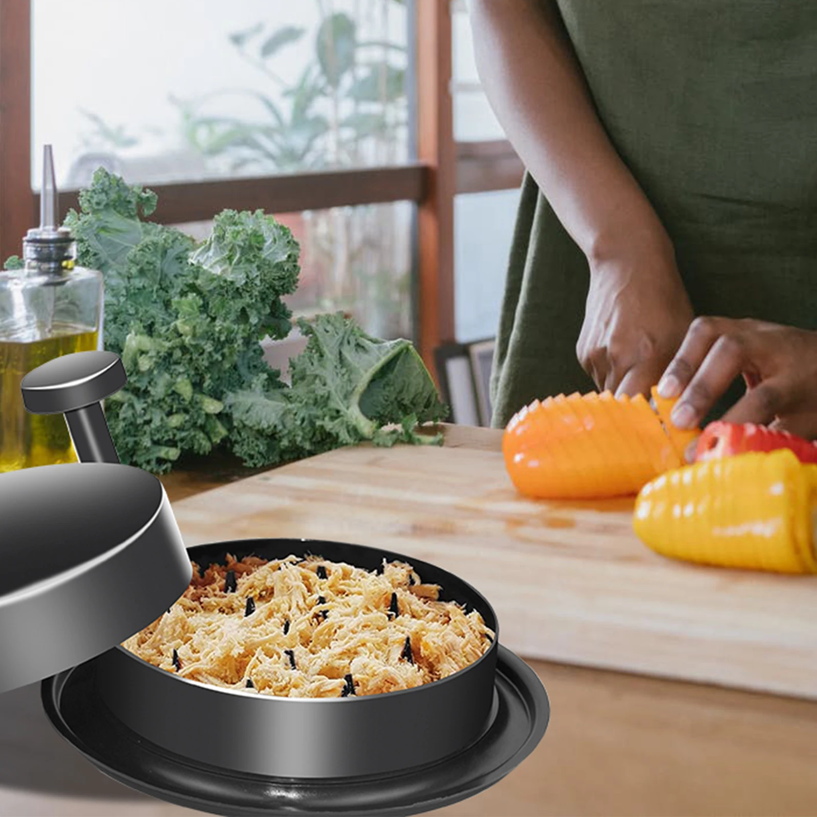 Meat Shredder Alternative to Bear Claws Meat Shredding Tool with Handles and Non Skid Base for Pulled Pork Chicken Beef Food