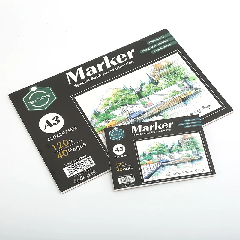Keep Smiling High Quality A3 Marker Paper Pads Art Watercolor Sketch Pad For Sketching And Painting
