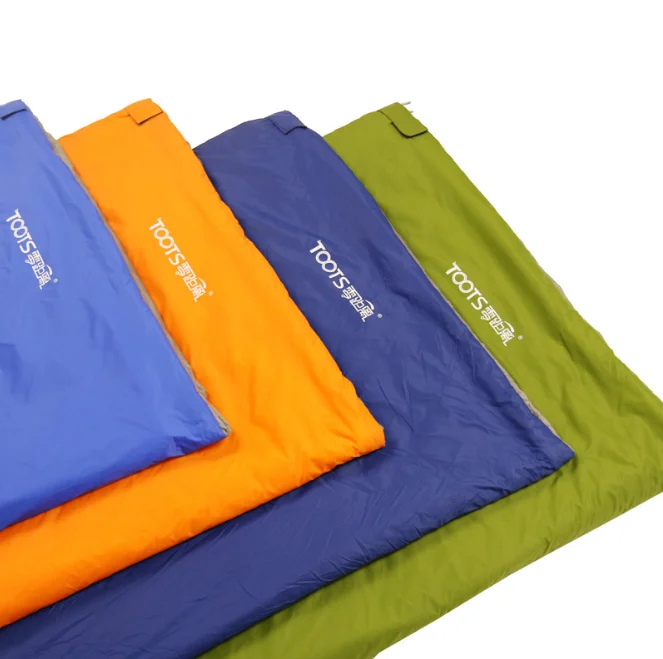 Outdoor camping trip nylon imitation silk - wadded envelope sleeping bag