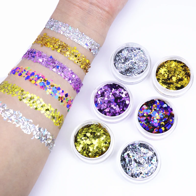 Cosmetic Chunky Glitter for Face Body and Hair Makeup