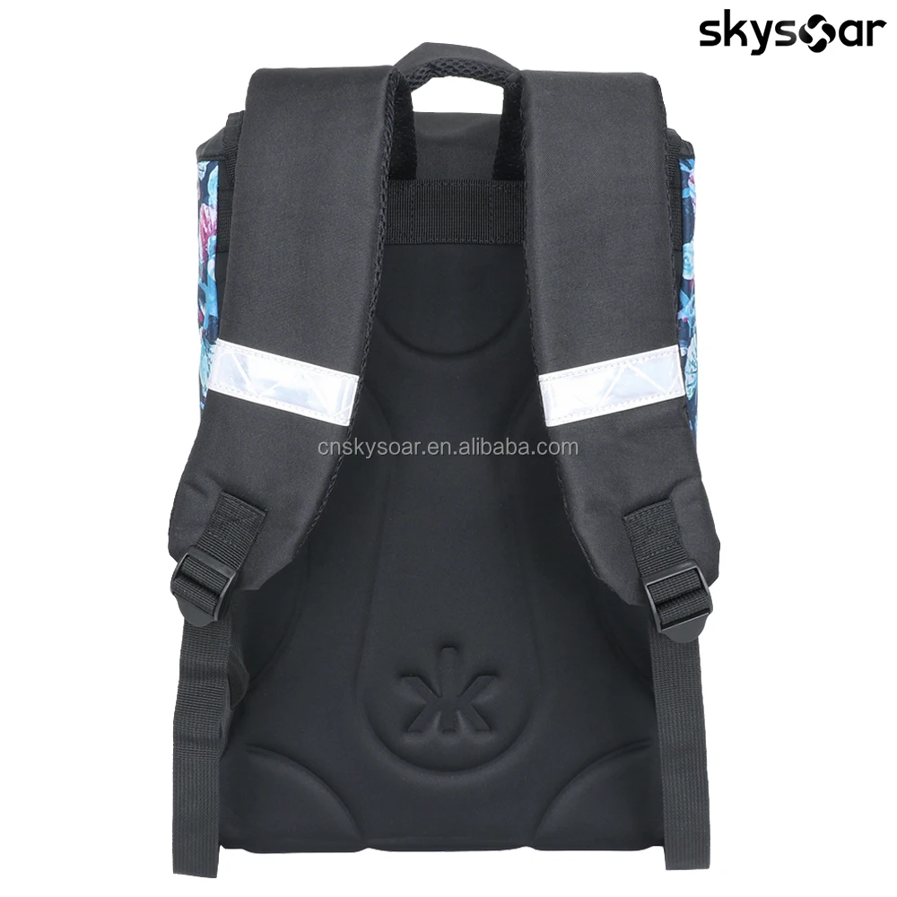 Customized Retro Style High Quality Polyester School Students Bag Unique Floral Backpack for College Teenage Girls