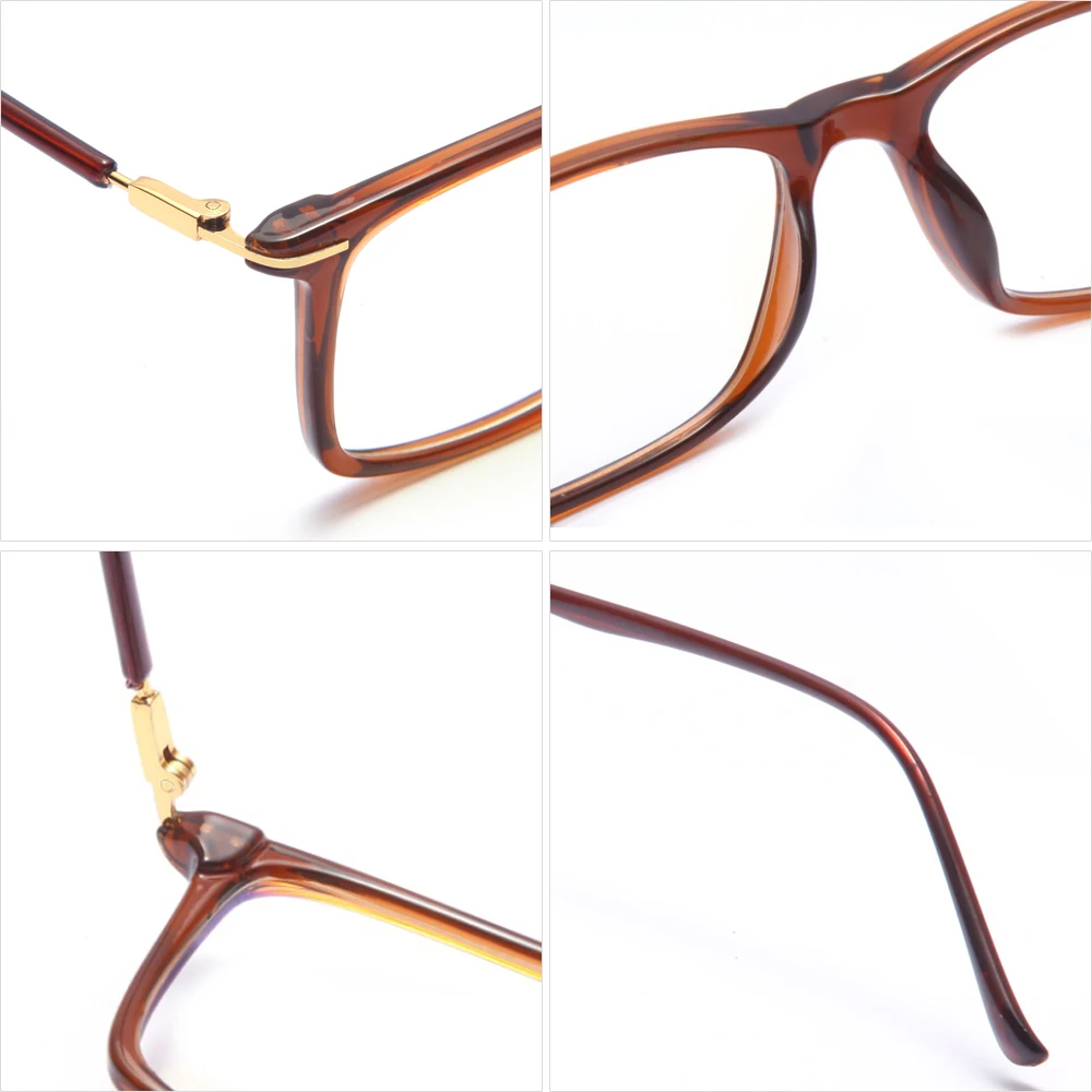 In Stock Men Square Frame TR90 Anti Blue Light Blocking Optical Glasses Frame