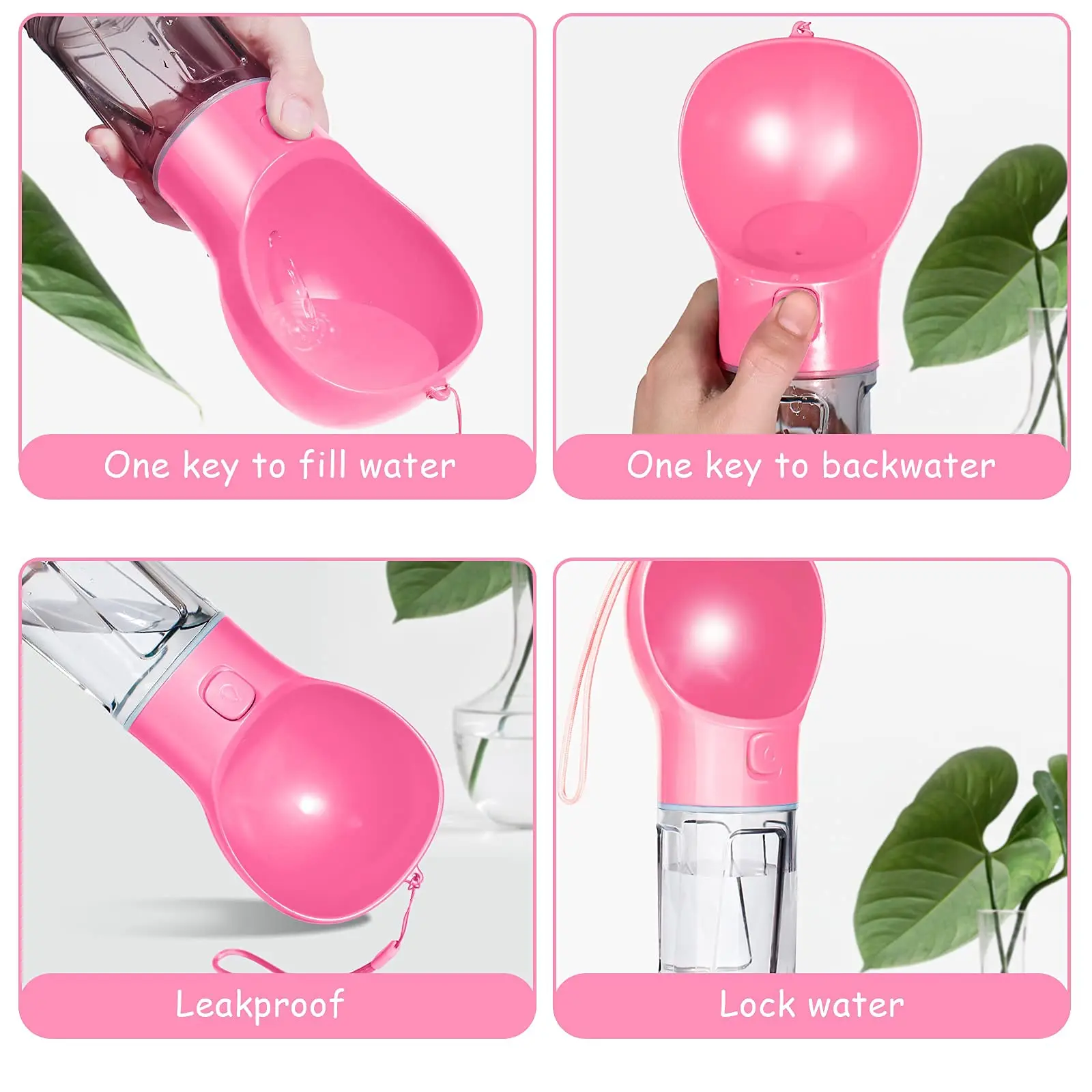 Amazon 4 In 1 Multifunction Portable Pet Bottles For Water Drinking Bowls Feeding Dog Water Bottle