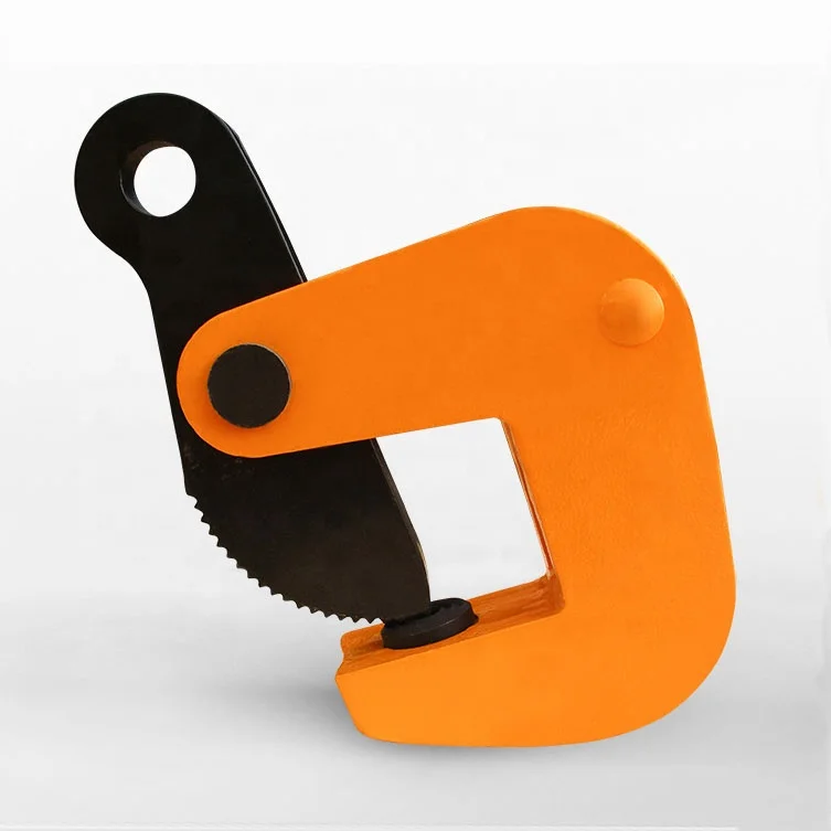 Bridge Crane LA 1t-10t Horizontal Steel Plate Lifting Clamp with Safety Lock