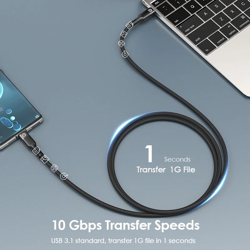 Phone Planet dropshipping products 2023 100W fast charge usb3.1 data cable usb c cable for phone usb wall charger