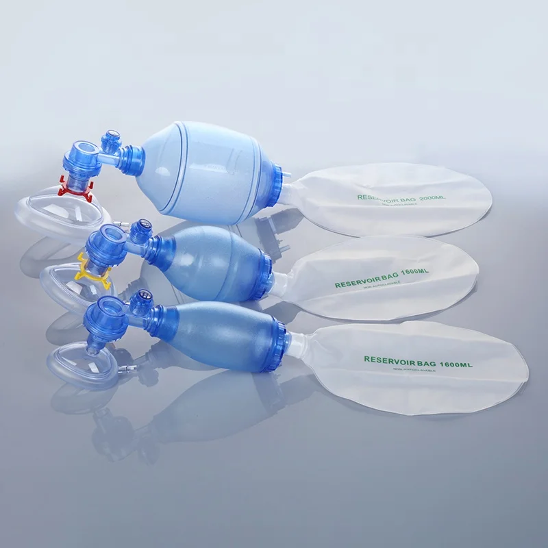 Canack brand Medical disposable portable pvc manual ambu bag resuscitator for adult infant use pediatirc
