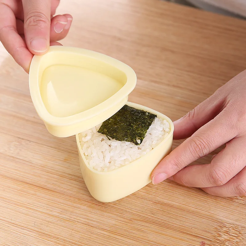 Triangle Onigiri Mold, Non stick Rice Mold Musubi Maker Kit, Rice Ball Mold Maker Sushi Mold for Kids Lunch Bento and Home DIY