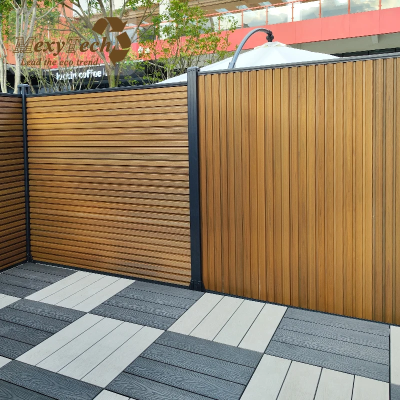 CE certificated patent system wind resistant wood plastic composite wpc garden fence euro fence