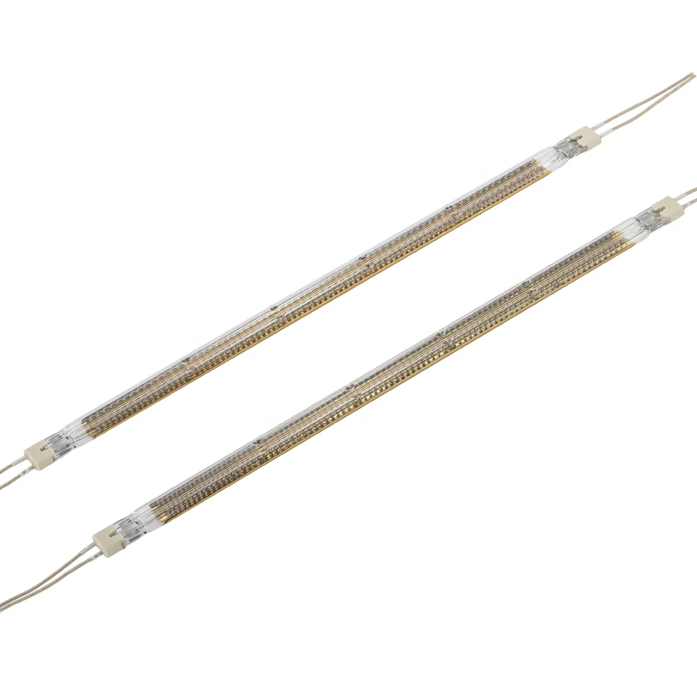 
230v 2500w Electric infrared glass heater machine element part infrared heating tungsten quartz halogen twin tube lights lamp 