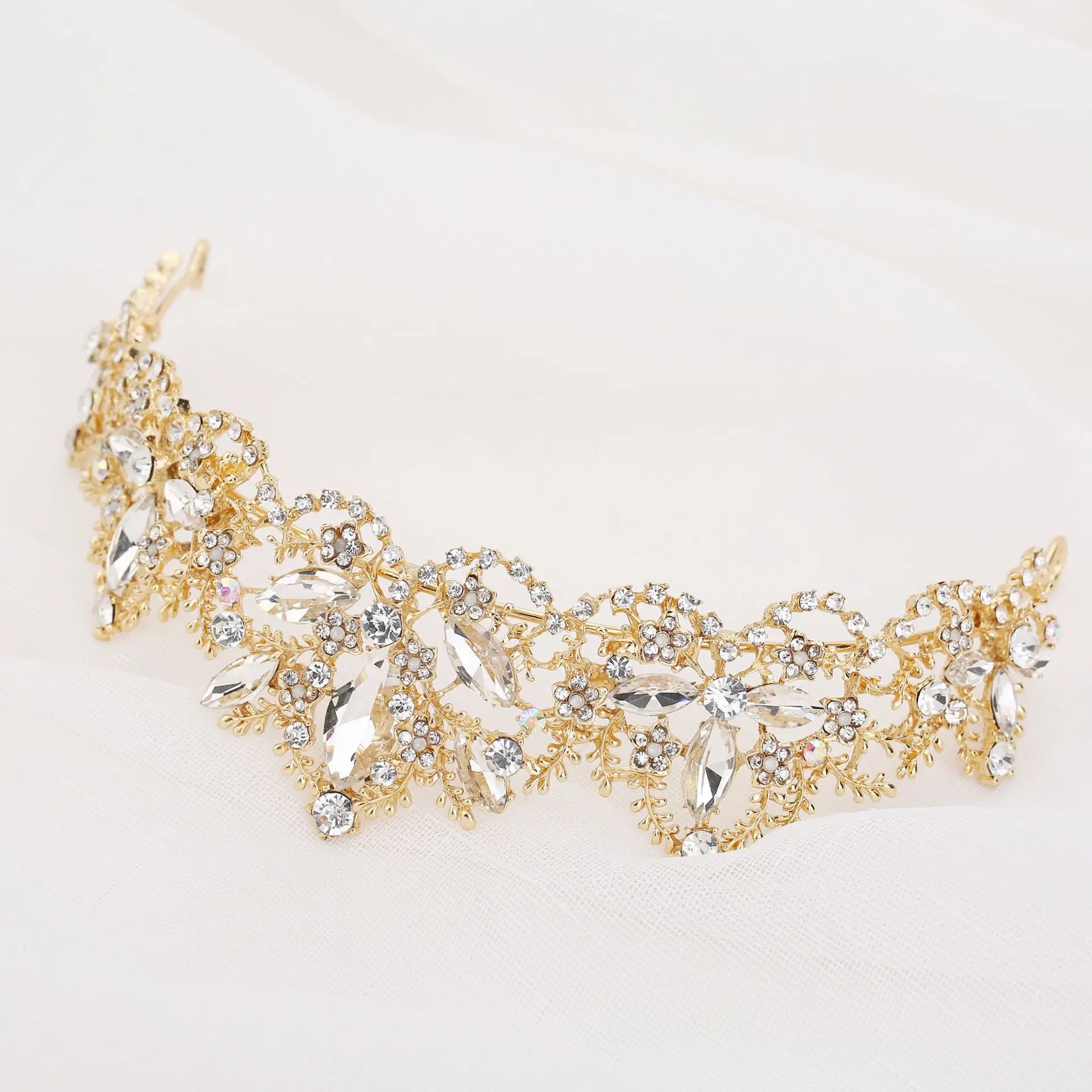 HPG71 High quality Crystal Tiaras wedding Rhinestones Tiaras for Bride